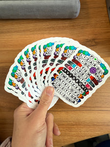 Phish Kandi Rave / Swiftie Style Friendship Bracelet STICKER - 3” x 3.96” (ONE left!)