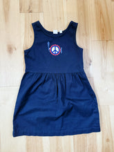 Load image into Gallery viewer, Little Navy Phish Peace Dress - Size Small