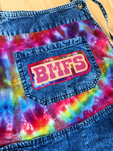 Load image into Gallery viewer, Billy Strings BMFS Tie Dye Lightweight Denim Bellbottom Overalls - Size Large left!