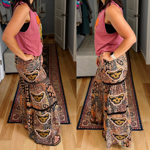 Steal Your Wide Leg Paisley Sunset Pants - Only ONE Size Large!
