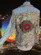 Load image into Gallery viewer, Champagne and Phish Bubbles Vegas Sequin Jacket - Size Medium/Lrg