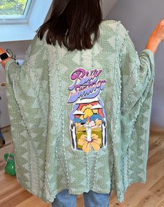 Billy Strings Candlelight Sage Zig Zag Kimono - One Size Fits All