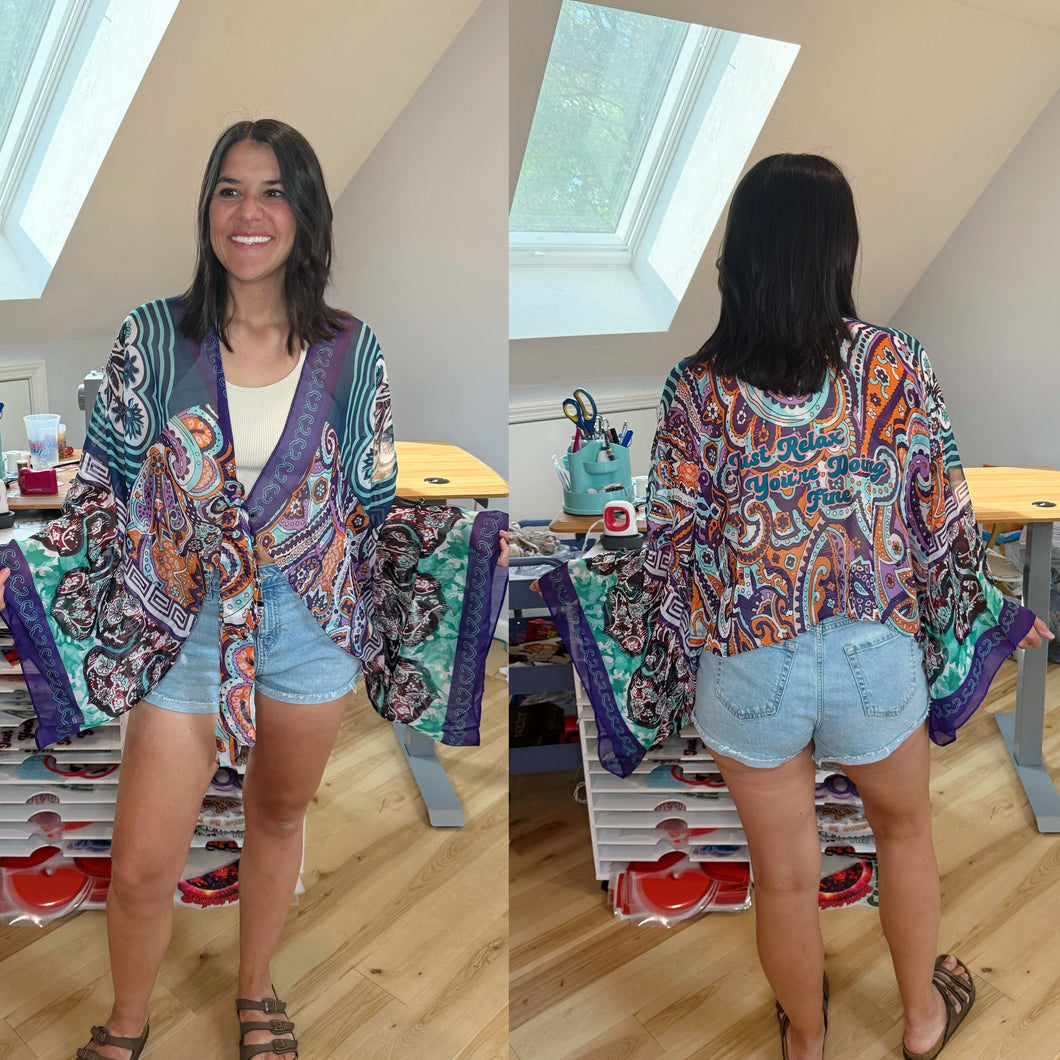 Strange Design Funky Phish Paisley Tie Front Summer Boho Wrap - One size fits ALL (ONE LEFT!)