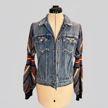 Load image into Gallery viewer, Phish From Vermont Denim Sweater Sleeve Jacket - Fits a Size Small OR Medium