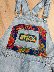 Billy Strings BMFS Distressed Denim Tapestry Overalls - One Size Large!