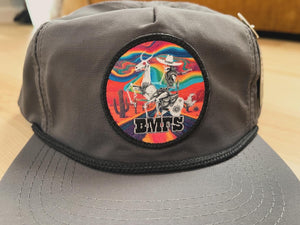 BMFS Psychedelic Cowboy 5 Panel Nylon Billy Strings Rope Hat