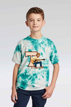 Load image into Gallery viewer, T is for Trey Youth Teal Tie Dye Phish Tee - YOUTH Sizes S, M or L