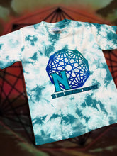 Load image into Gallery viewer, YOUTH Teal Tie Dye N is for Nonagon Infinity King Gizzard and the Lizard Wizard Tee -  YOUTH XS>XL