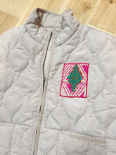Load image into Gallery viewer, Quilted Oatmeal Phish Kantha Quilt Jacket - ONE Size M/L left!