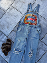Load image into Gallery viewer, Phish Kantha Pocket Distressed Denim Overalls - Size Large