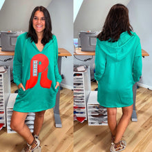 Load image into Gallery viewer, Southwest Pretty Lights Hooded Sweatshirt Dress - One Size Small left!  (runs big!)