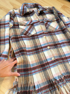 Grateful Fringy Plaid Stealie Jacket Shirt - Size S/M, M/L and L/XL