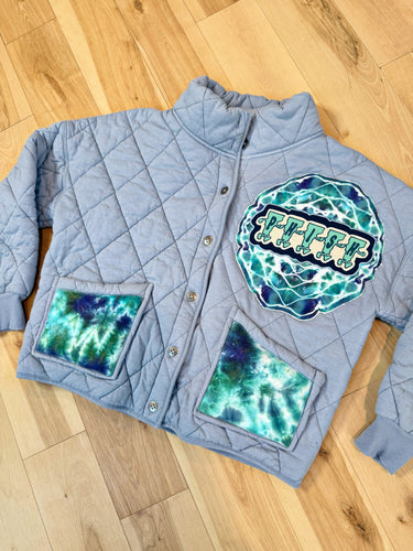 Phish From VT Blue Quilted Tapestry Jacket - One Size L/XL!