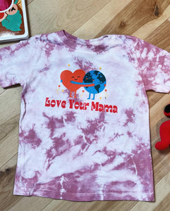 Love Your Mama Crystal Tie Dye Toddler Tee - Size 2T, 3T, 4T and 5/6