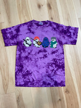 Load image into Gallery viewer, ADULT and YOUTH Purple Tie Dye Phish Ghost Cuties Tee - Adult S&gt;2XL and One YOUTH Medium left!