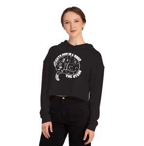 Cats Down Under The Stars Grateful Black Cropped Hoodie - One in each size made!