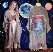 Load image into Gallery viewer, Terrapin Moon Grateful Fringy Sweater Kimono - One Size Fits ALL (Only ONE Left!)