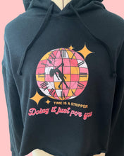 Load image into Gallery viewer, Time is a Stripper Cats Down Under Jerry Garcia Cropped Hoodie