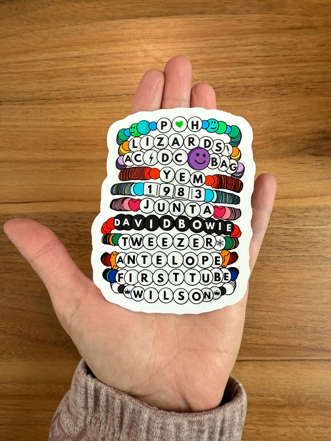 Phish Kandi Rave / Swiftie Style Friendship Bracelet STICKER - 3” x 3.96” (ONE left!)