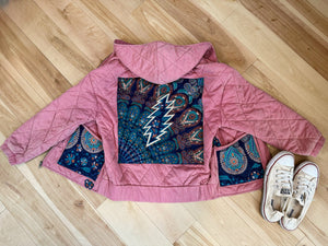 Grateful Dusty Rose Mexicali Quilted Jacket - Fits a Ladies size Med/Lrg
