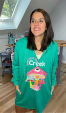 Load image into Gallery viewer, Meet Me at The Creek Hooded Billy Strings Sweatshirt Dress - Size Small left (runs big!)