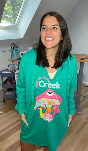 Meet Me at The Creek Hooded Billy Strings Sweatshirt Dress - Size Small left (runs big!)