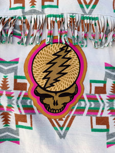 Grateful Fringy Southwest Stealie Jacket Shirt - Size S/M, M/L and L/XL