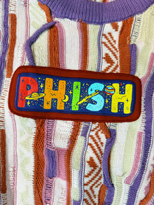 Phish in Space Springtime Coogi Inspired Cropped Sweater - Size Small