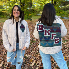 Load image into Gallery viewer, Billy Strings Fall Tour Quilted Oatmeal Pendleton Inspired Jacket - ONE Size M/L left!