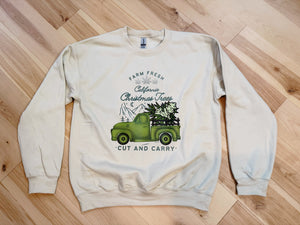 California Christmas Trees Cannabis Crewneck Grateful Sweatshirt - Size S>2XL