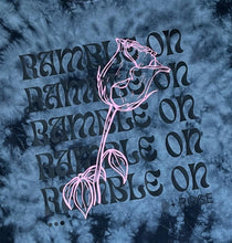 Load image into Gallery viewer, Black on Black Tie Dye Ramble on Rose Grateful Dead Tee - Size M, L, XL or 2XL