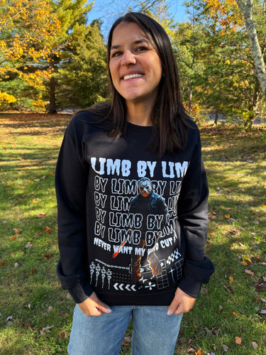 DISCOUNTED Limb By Limb Jason Halloween Inspired Phish Crewneck - Size SMALL (Tiny Misprint)