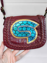 Load image into Gallery viewer, Little STS9 Burgundy Faux Leather and Honeycomb Crossbody Show Bag