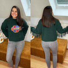 Load image into Gallery viewer, Fringy Pine Phish Sweater - (ONE LEFT Size L!)