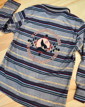 Load image into Gallery viewer, Suuuuper Soft Striped Dire Wolf Grateful Dead Flannel Shirt - One Men’s Size XL left!