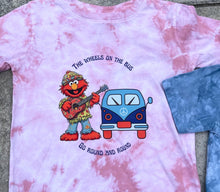 Load image into Gallery viewer, Elmo on Tour Wheels on the Bus Tie Dye Toddler Tee - Size 2T, 3T, 4T and 5/6