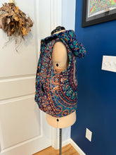 Load image into Gallery viewer, Funky Floral Mandala Phish Tapestry Hooded Vest - Size Medium