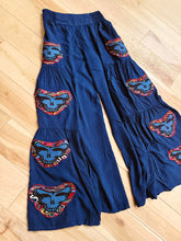 Load image into Gallery viewer, Grateful Psychedelic Stealie Swirl Wide Leg Navy Pants - Size S, M and L