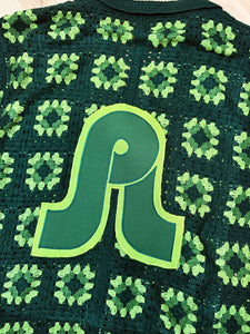 Dazed and Confused Pretty Lights Crochet Style Party Shirt - ONE Men’s Large!