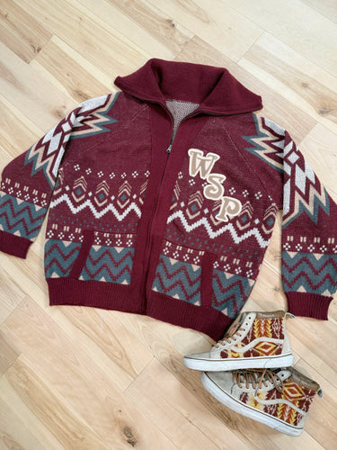 Plus Size Full Zip Widespread Panic Aztec Sweater Jacket - Plus Size 1X!