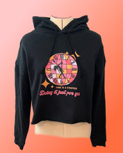 Load image into Gallery viewer, Time is a Stripper Cats Down Under Jerry Garcia Cropped Hoodie