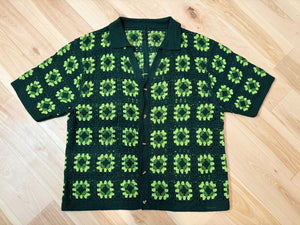 Dazed and Confused Pretty Lights Crochet Style Party Shirt - ONE Men’s Large!