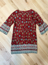 Load image into Gallery viewer, Grateful Bellsleeve Fall Floral Bolt Dress - Size Small (4)