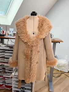 Steal Your Penny Lane Faux Suede and Fur Trim Grateful Coat - Size S>L