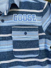 Load image into Gallery viewer, Suuuuper Soft Striped Organos Flannel Goose Shirt - Men’s Size Medium, Large or XL left!