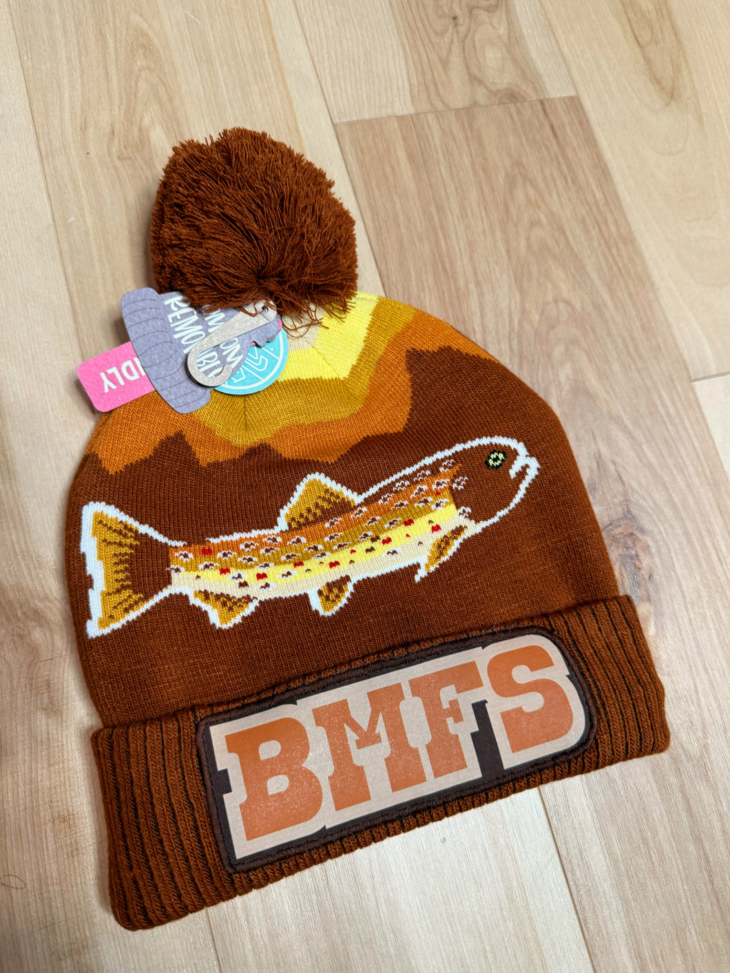 Billy Strings BMFS Rainbow Trout Brown Earth Tone Beanie (Removable Pom)- Only 2 Available!