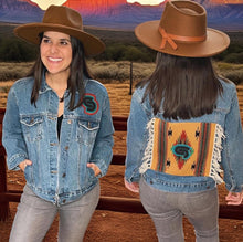 Load image into Gallery viewer, STS9 Tribal Fringy Denim Jacket - ONE Ladies size Small Left!