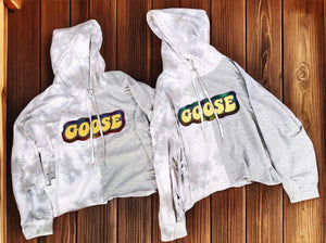 Plus Size Tie Dye Distressed Goose Hoodies - ONE Size XXL left!