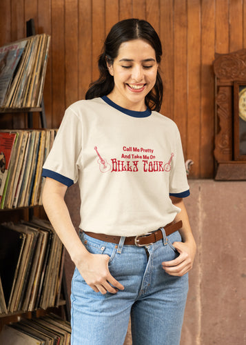 Call Me Pretty And Take Me On Billy Tour Unisex Cotton Ringer T-Shirt