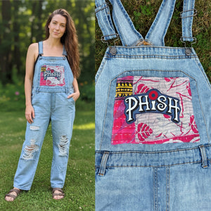 Phish Kantha Triple Pocket Denim Overalls - One Size Large